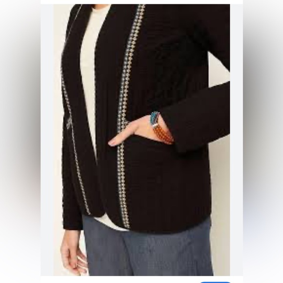 Pure Jill J Jill Seersucker Embroidered Jacket Sz M - Picture 6 of 11